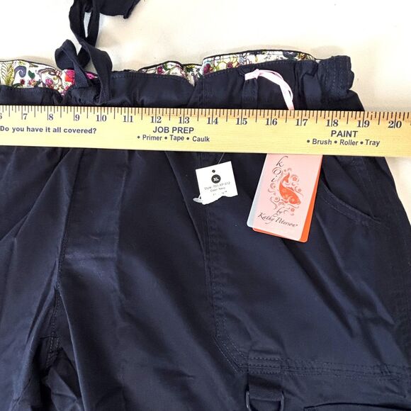 Koi Lindsey Scrub Pants Extra Petite Blue Medical Cargo Pocket 701XP - Picture 4 of 11